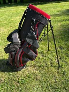 Top Flite 6-Way Golf Stand Bag (Red/Black) W/ Back Strap